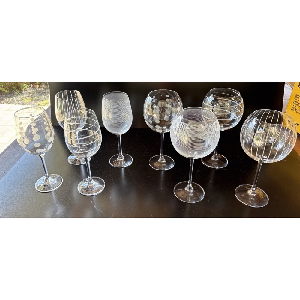 Mikasa Cheers Wine 4 & Cheers Too Ballon 4 Wine Glasses Set of 8 (A)